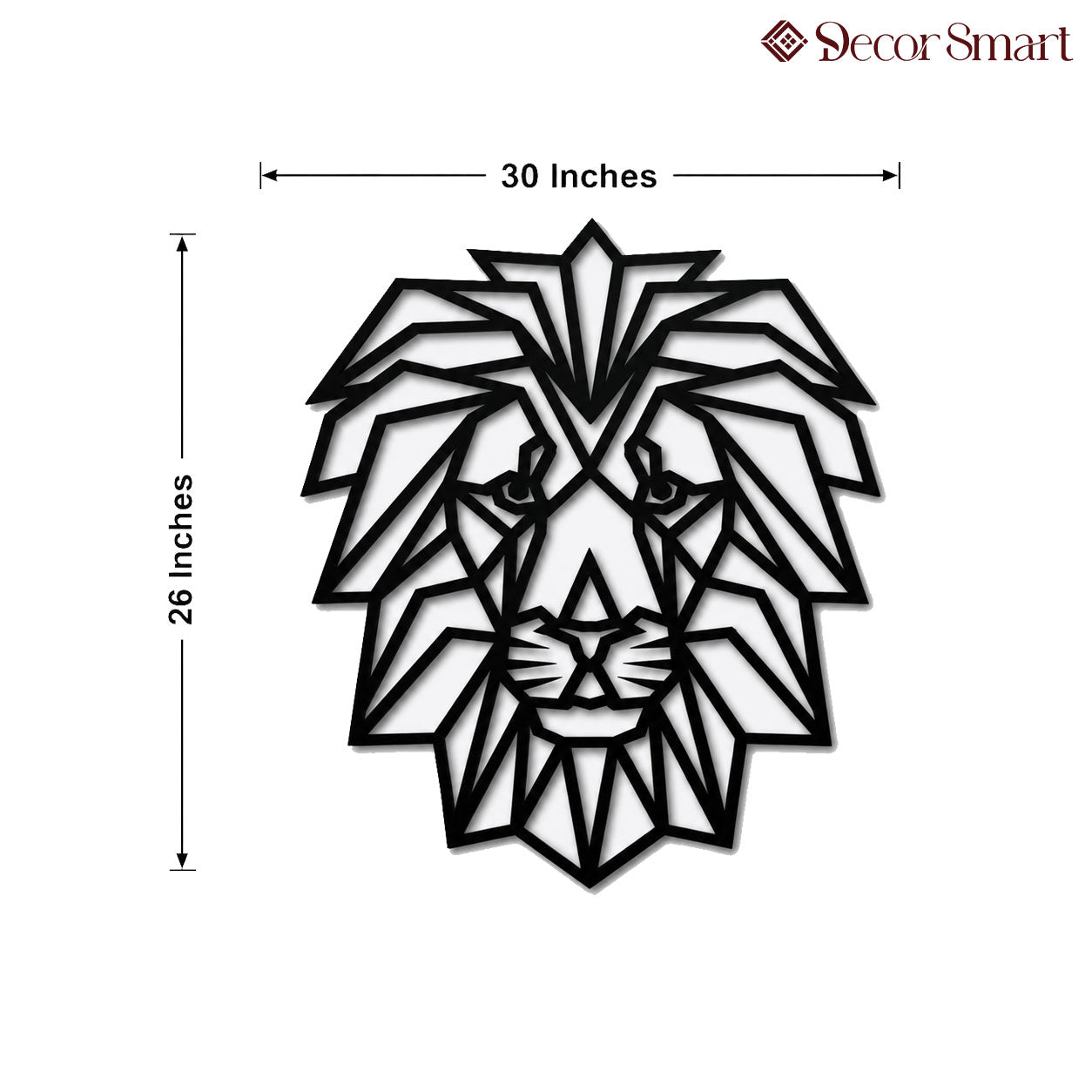 Stylish Lion Face Metal Wall Art Modern Decor