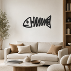 Fish Skeleton Metal Wall Art Modern Decor Artwork