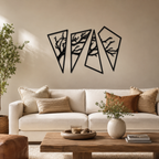 Geometric Tree of Life Metal Wall Art Modern Decor Artwork