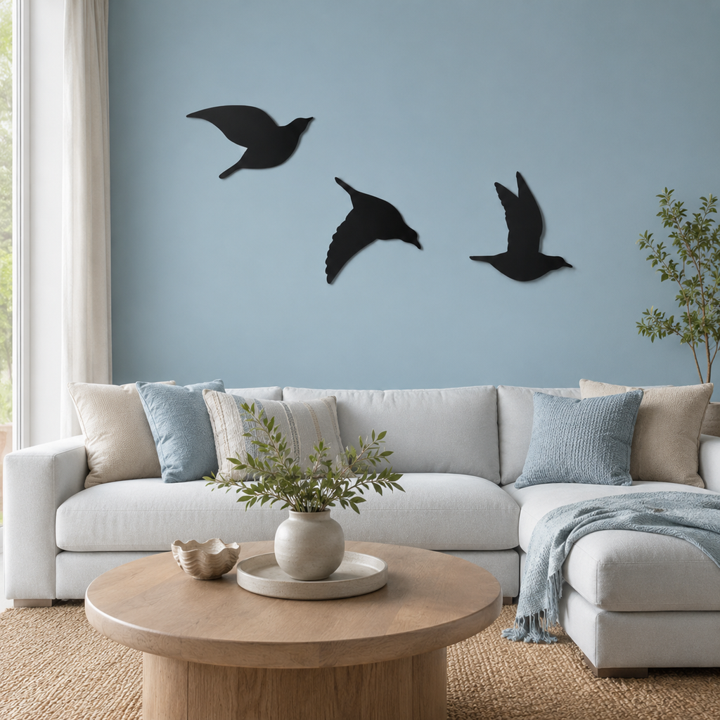 Beautiful Flying Birds Metal Wall Art Modern Decor Artwork