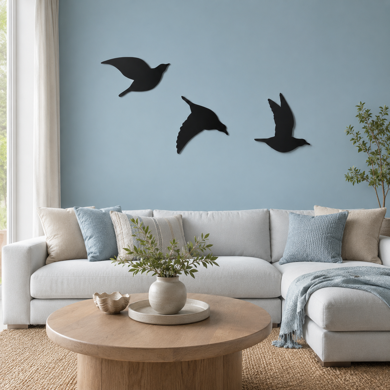 Beautiful Flying Birds Metal Wall Art Modern Decor Artwork