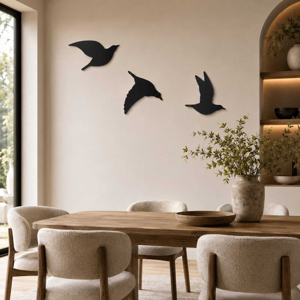 Beautiful Flying Birds Metal Wall Art Modern Decor Artwork
