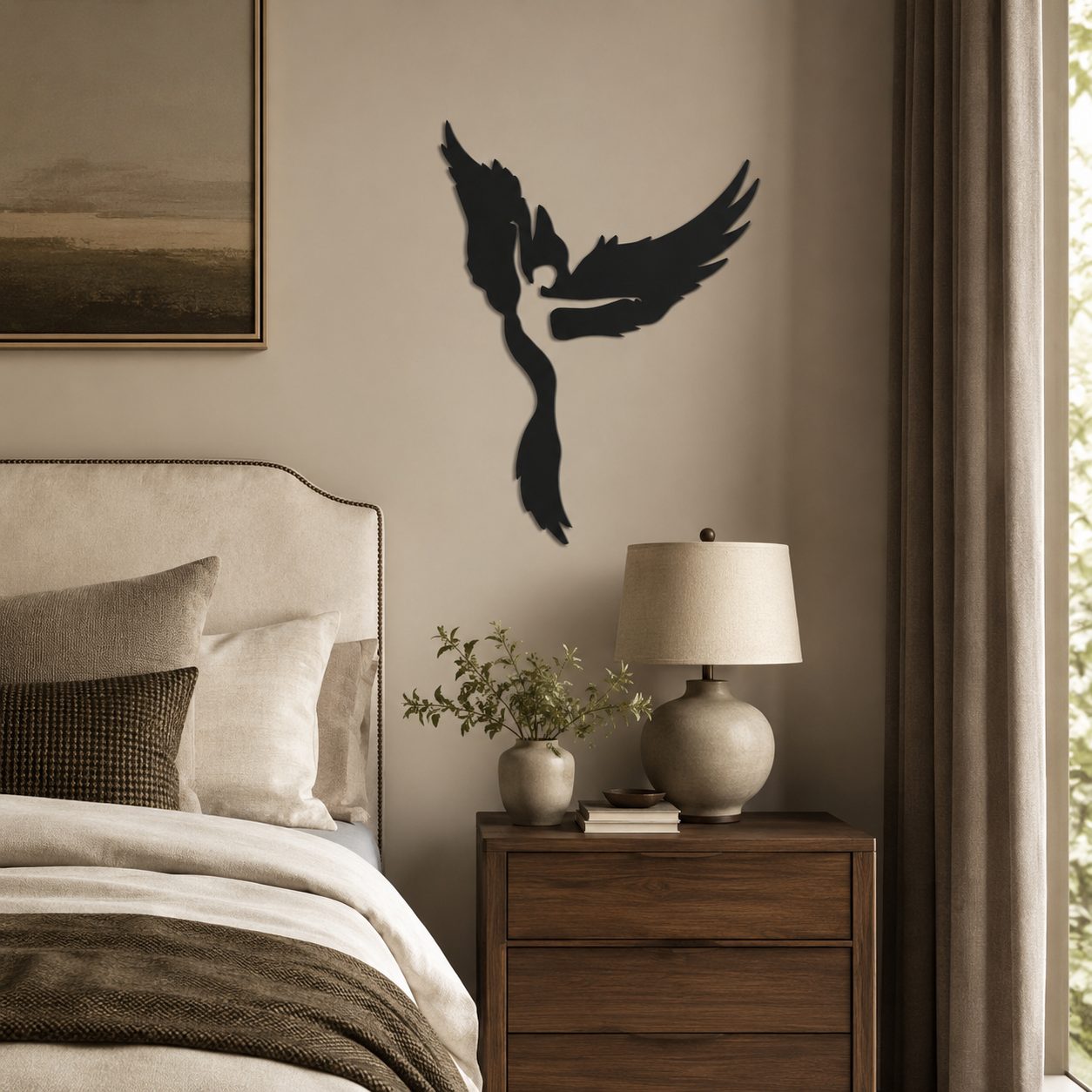 Girl Dancing inside the Eagle Metal Wall Art Decor