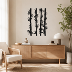 Bamboo Sticks Wall Hanging Metal Artwork Art Decor