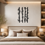 Bamboo Sticks Wall Hanging Metal Artwork Art Decor