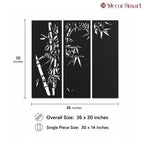 Beautiful Bamboo Tree in Panels Design Metal Art Decor