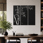 Beautiful Bamboo Tree in Panels Design Metal Art Decor