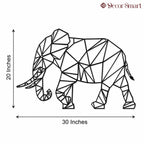 Minimalist Abstract Elephant Design Metal Art Decor