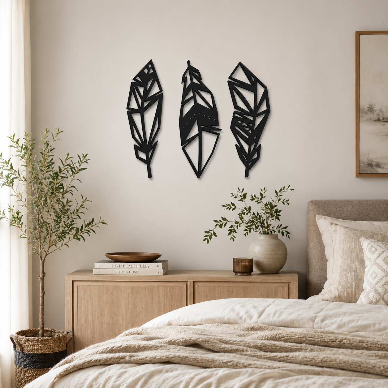 Beautiful Leaf Design in Yellow Color Metal Art Wall Decor