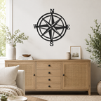 Nautical Compass Rose Metal Art Wall Decor