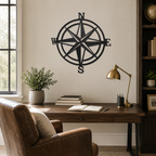 Nautical Compass Rose Metal Art Wall Decor