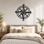 Nautical Compass Rose Metal Art Wall Decor