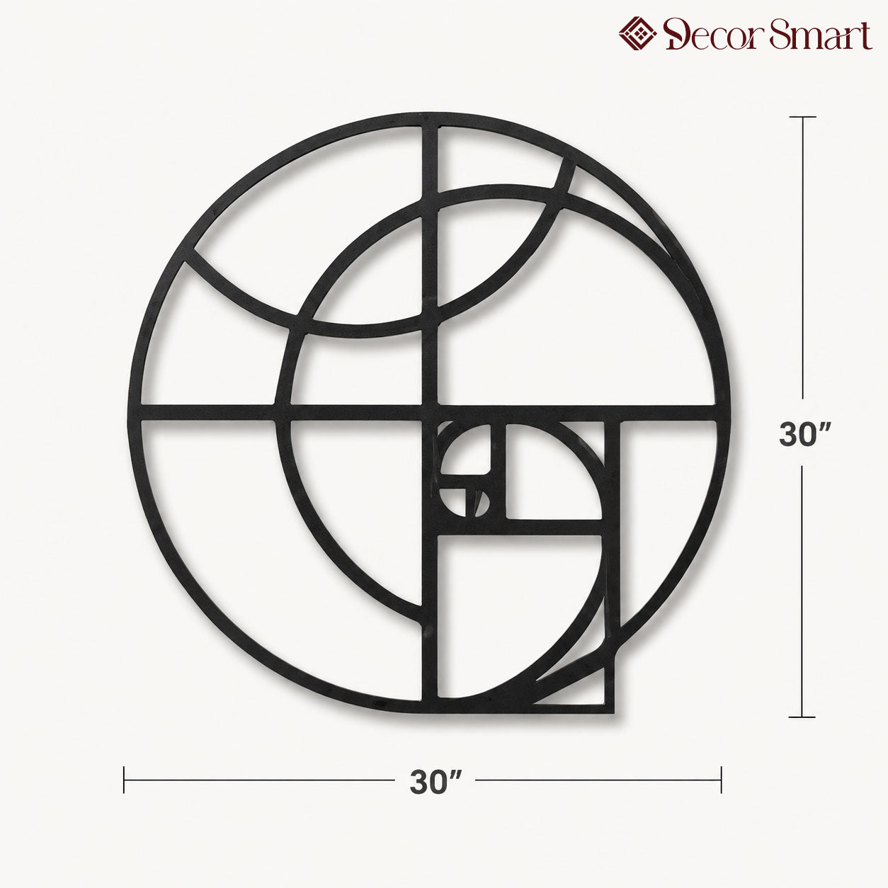 Geometric Golden Ratio Metal Art Wall Decor