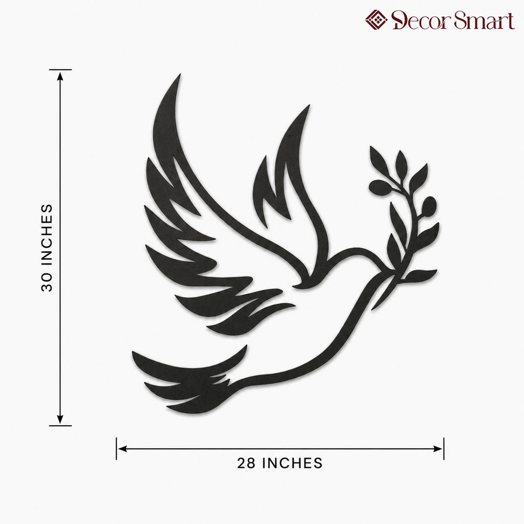 Bird Design Silhouette Metal Art Wall Decor