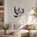 Bird Design Silhouette Metal Art Wall Decor