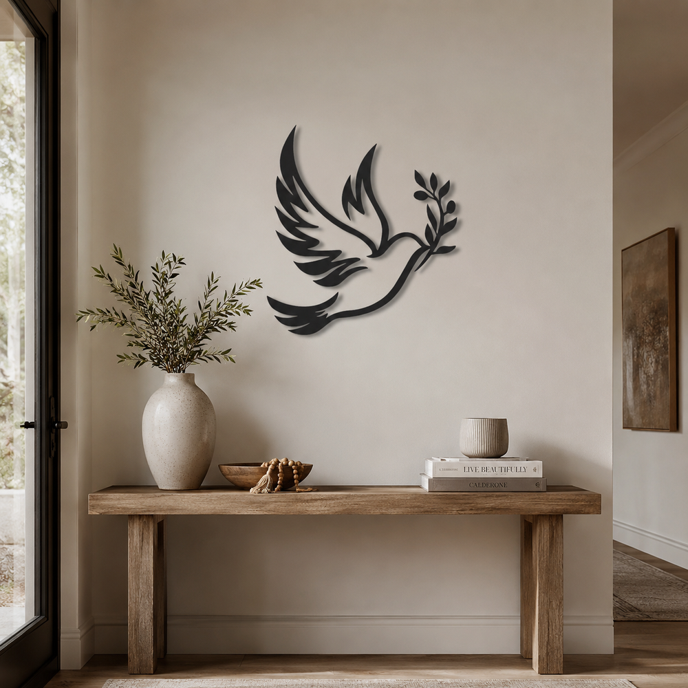 Bird Design Silhouette Metal Art Wall Decor