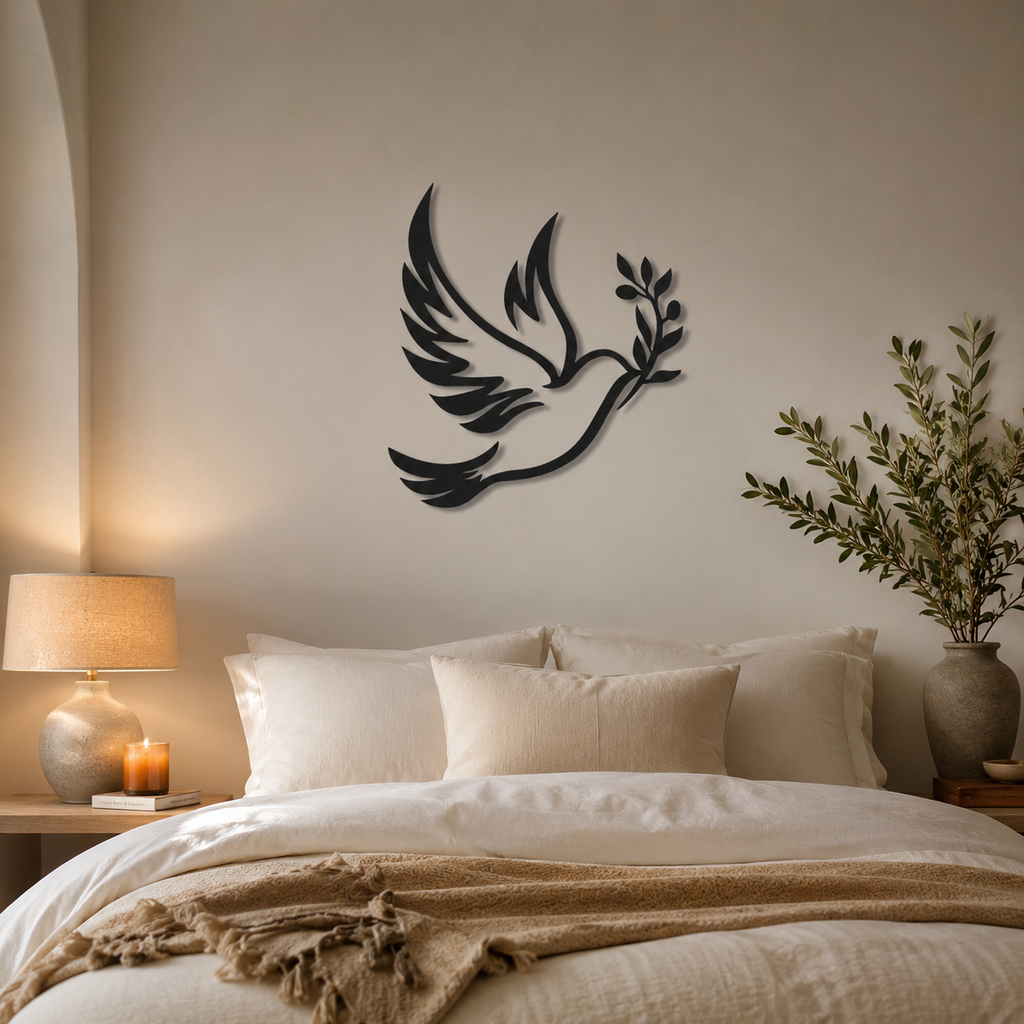 Bird Design Silhouette Metal Art Wall Decor