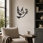 Bird Design Silhouette Metal Art Wall Decor