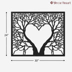 Beautiful in Heart Shape Metal Art Wall Decor