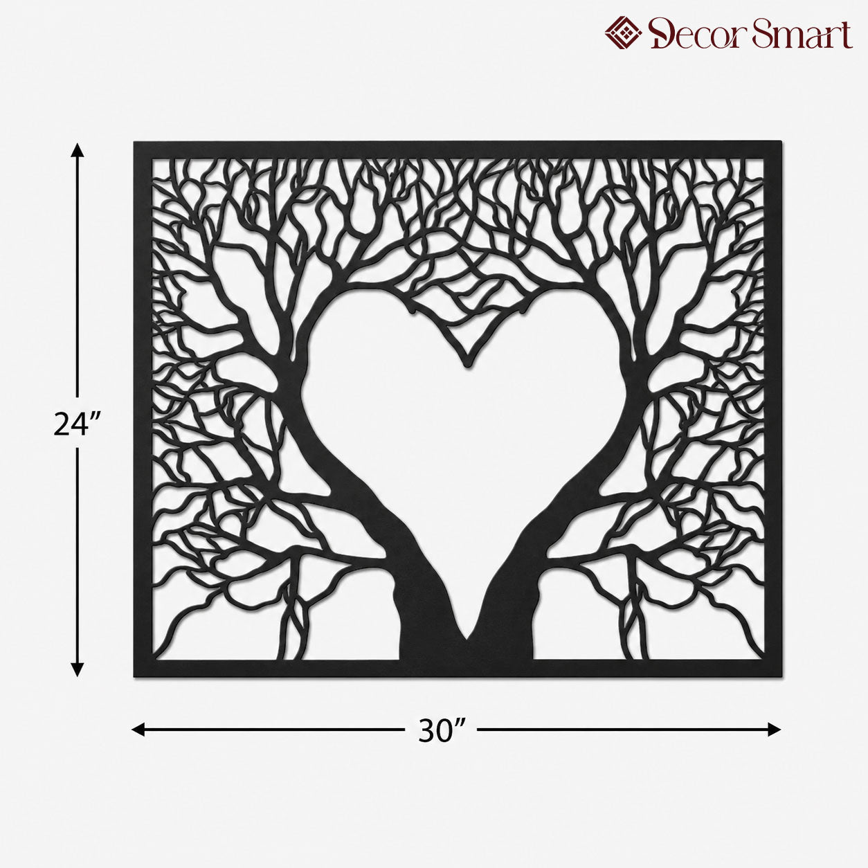 Beautiful in Heart Shape Metal Art Wall Decor