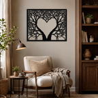 Beautiful in Heart Shape Metal Art Wall Decor