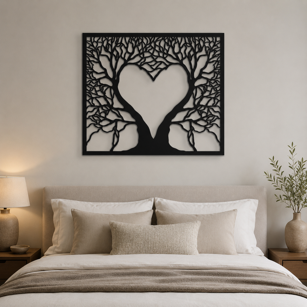 Beautiful in Heart Shape Metal Art Wall Decor