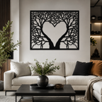 Beautiful in Heart Shape Metal Art Wall Decor