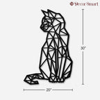 Beautiful Design Geometric Cat Metal Art Wall Decor