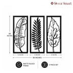 Tropical Foliage Trio Leafs Wall Metal Art Decor