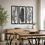 Tropical Foliage Trio Leafs Wall Metal Art Decor
