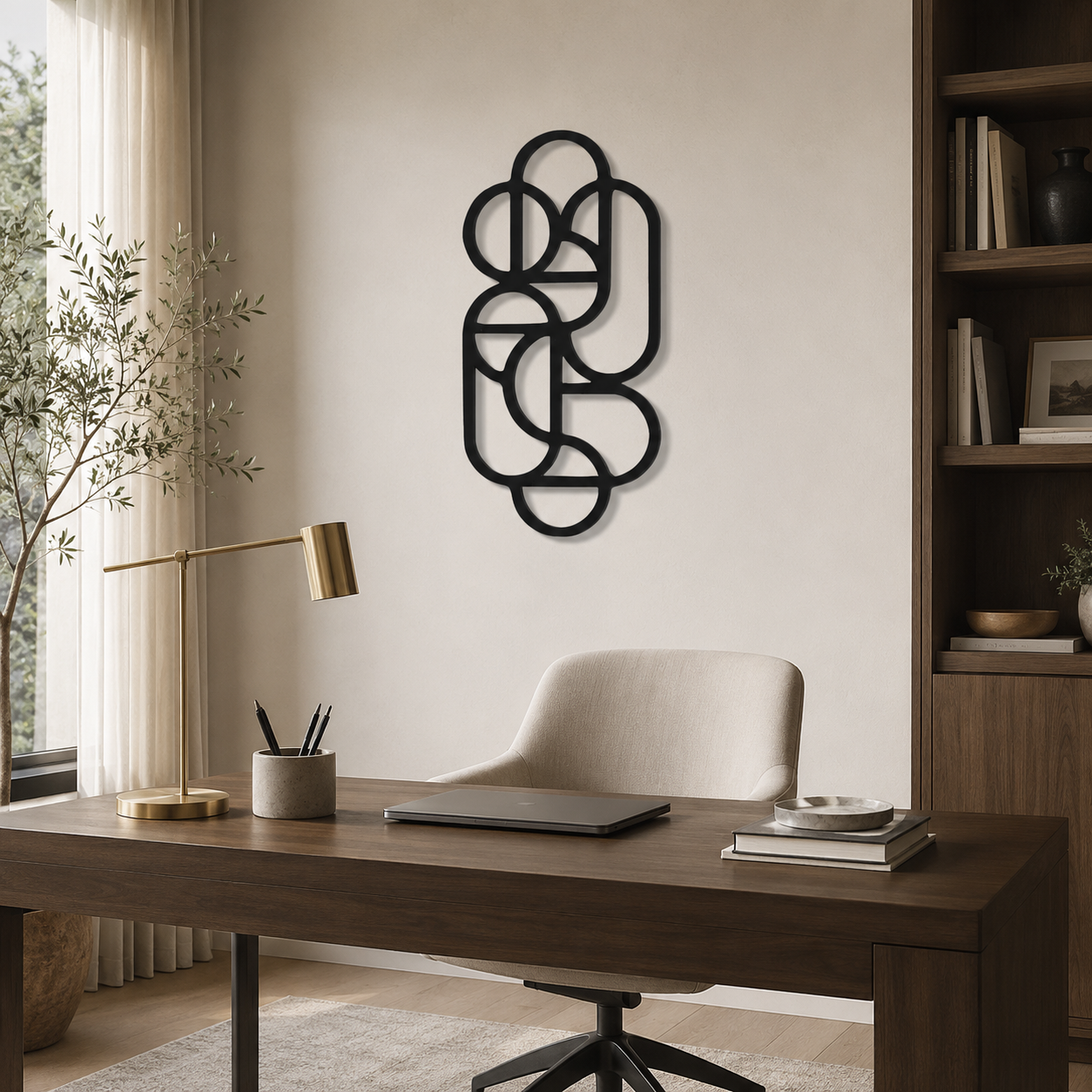 Geometric Nexus Design Wall Metal Art Decor