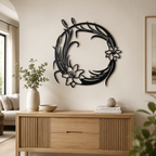 Metal Round Flower Design Wall Metal Art Decor