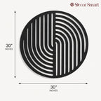 Circular Abstract Strips Wall Metal Art Decor