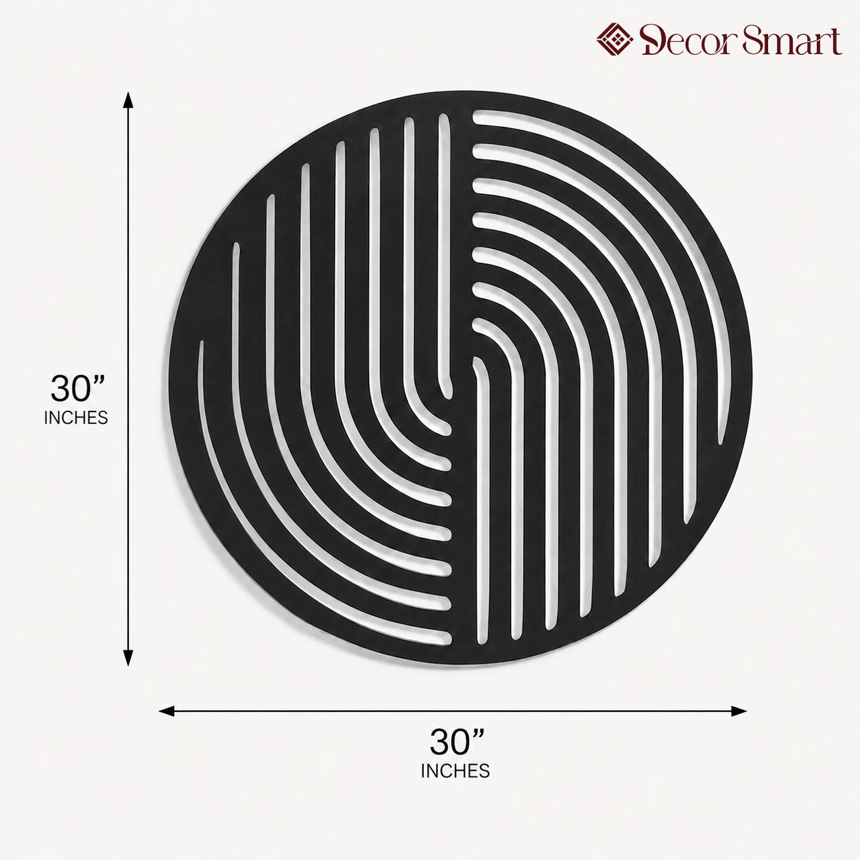 Circular Abstract Strips Wall Metal Art Decor