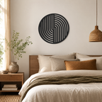 Circular Abstract Strips Wall Metal Art Decor