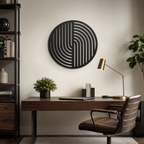 Circular Abstract Strips Wall Metal Art Decor
