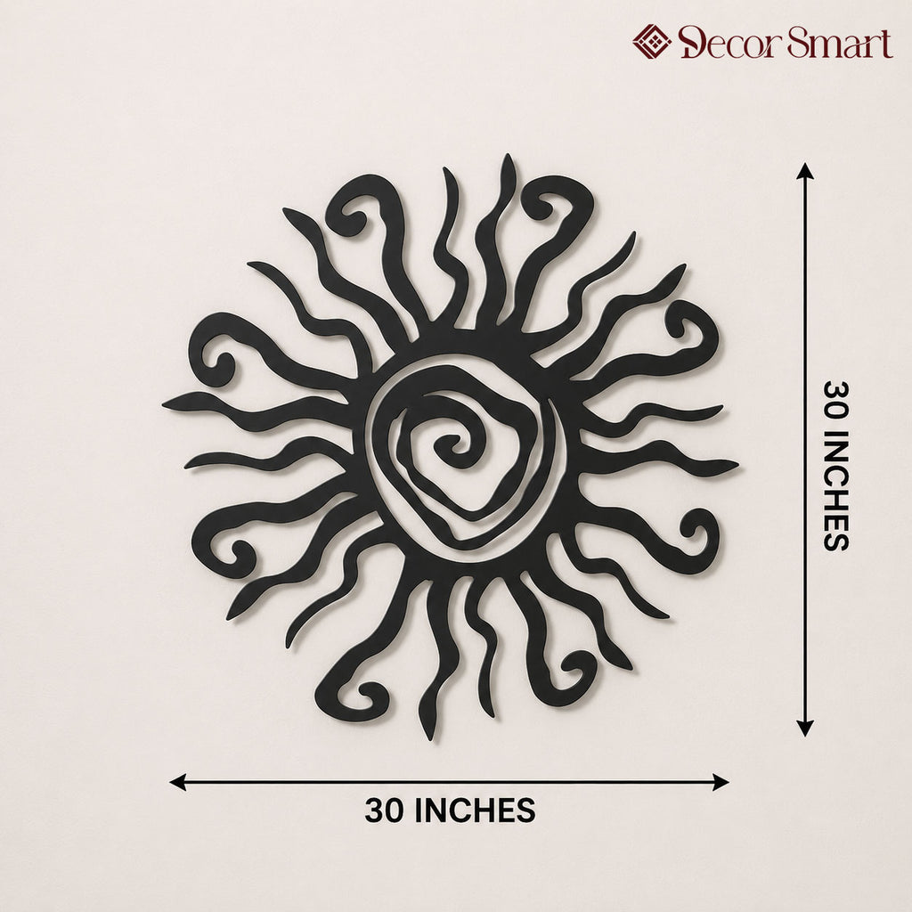 Unique Wacky Sun Design Wall Metal Art Decor