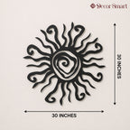 Unique Wacky Sun Design Wall Metal Art Decor