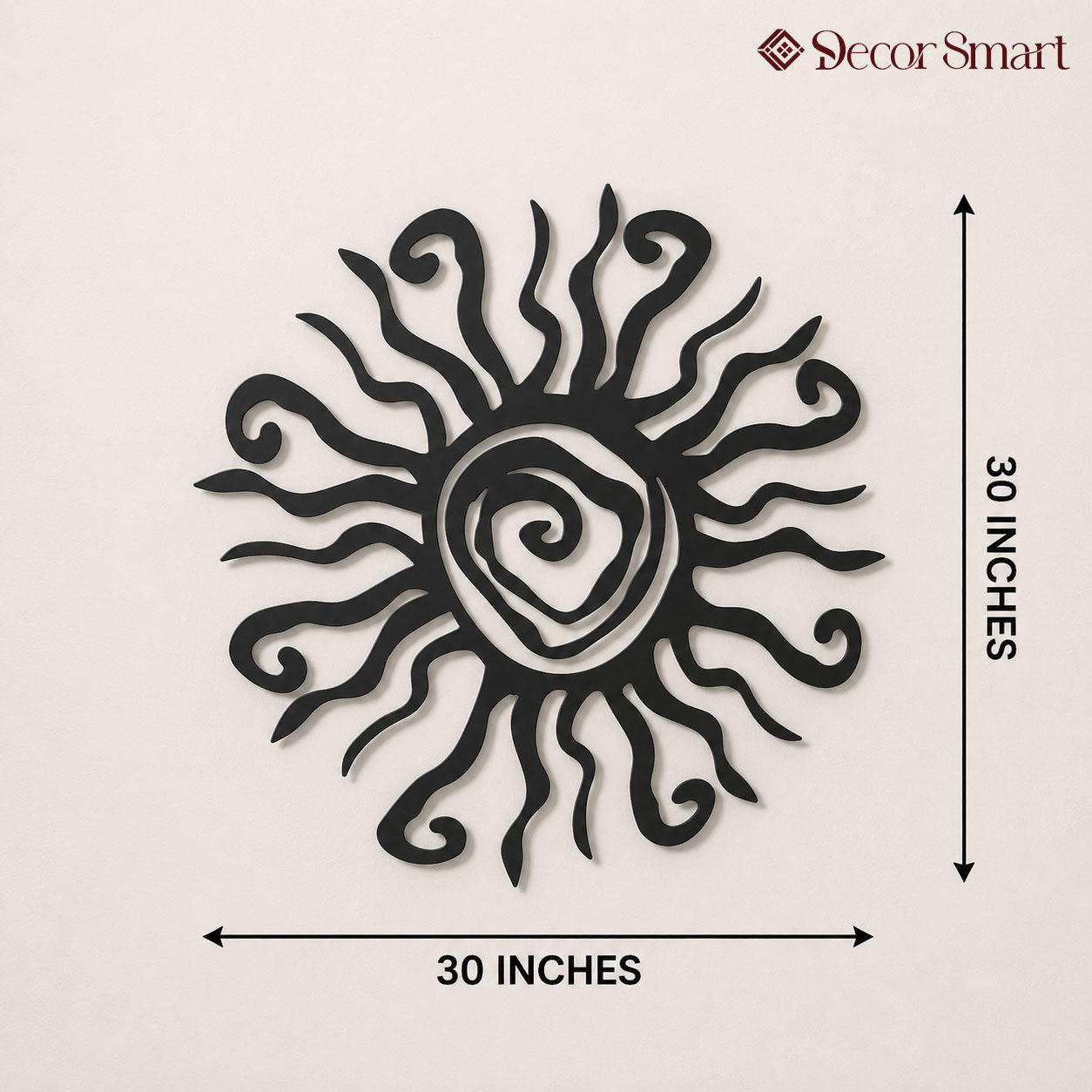Unique Wacky Sun Design Wall Metal Art Decor