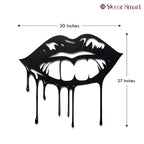 Dripping Lips Design Shade Metal Art Wall Decor