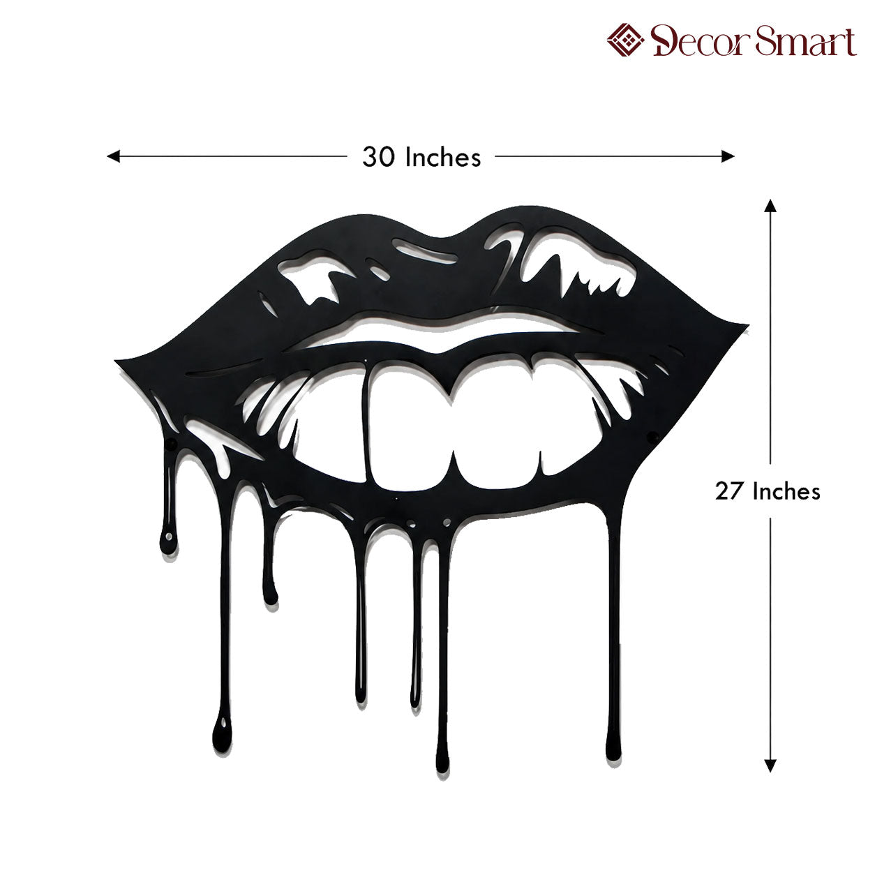 Dripping Lips Design Shade Metal Art Wall Decor