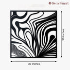 Tiger Stripes Abstract Square Metal Art Wall Decor