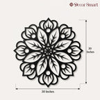 Floral Mandala Pattern Metal Art Wall Hanging Decor