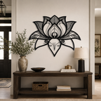 Namaste Bohemian Floral Metal Art Wall Decor