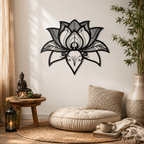 Namaste Bohemian Floral Metal Art Wall Decor