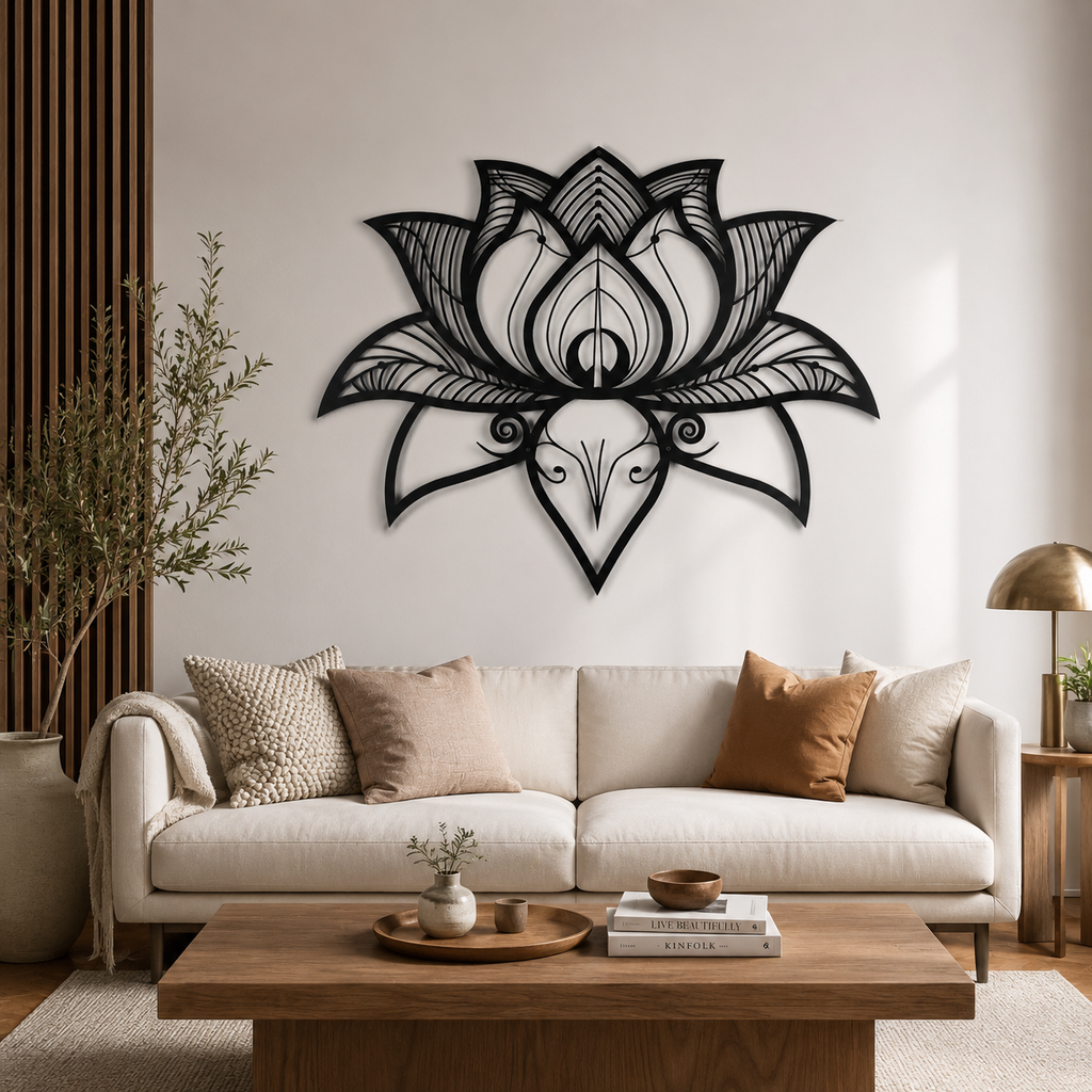 Namaste Bohemian Floral Metal Art Wall Decor