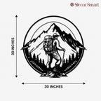 Adventure Mountain Climbing Metal Art Wall Decor