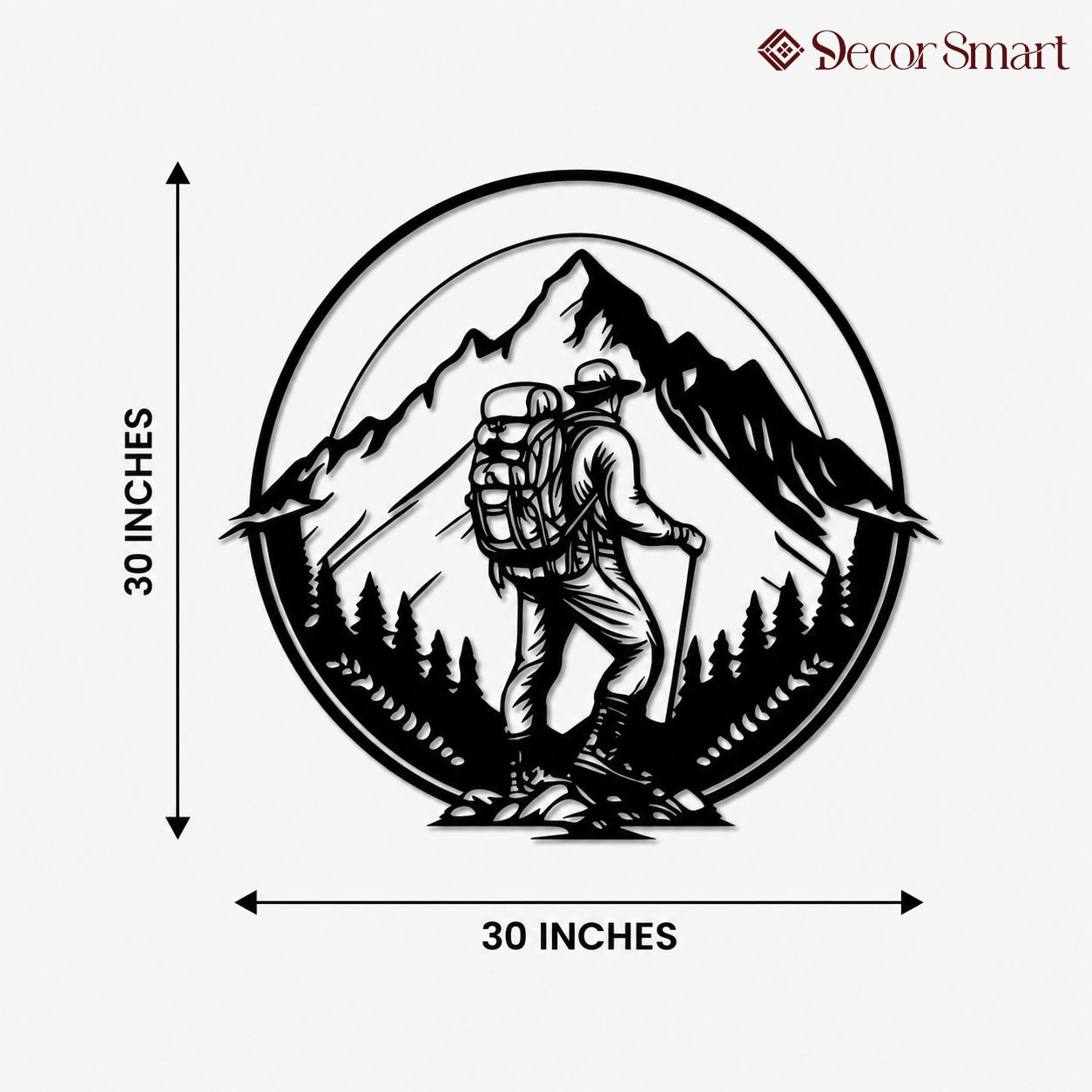 Adventure Mountain Climbing Metal Art Wall Decor