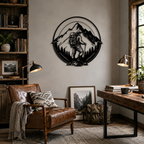 Adventure Mountain Climbing Metal Art Wall Decor