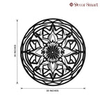 Circular Stripes Mandala Pattern Metal Art Wall Decor